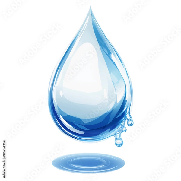 Obraz A water droplet is shown in a glass