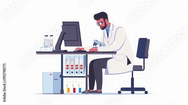 Fototapeta Scientist Working in a Laboratory: Research and Innovation