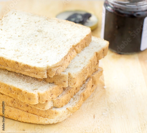 Obraz bread with blueberry jam