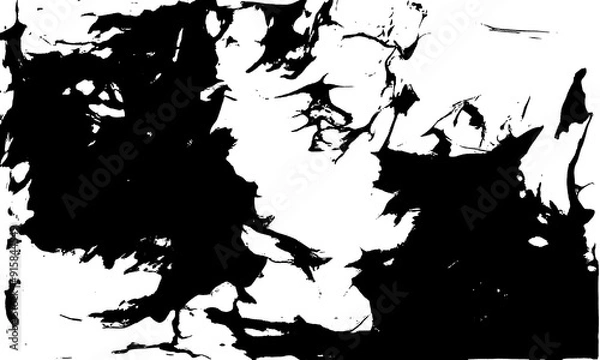 Obraz Abstract Painting - Digital Water Color Isolate no White Background