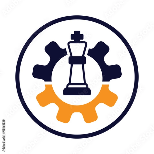 Fototapeta chess strategy tactic icon