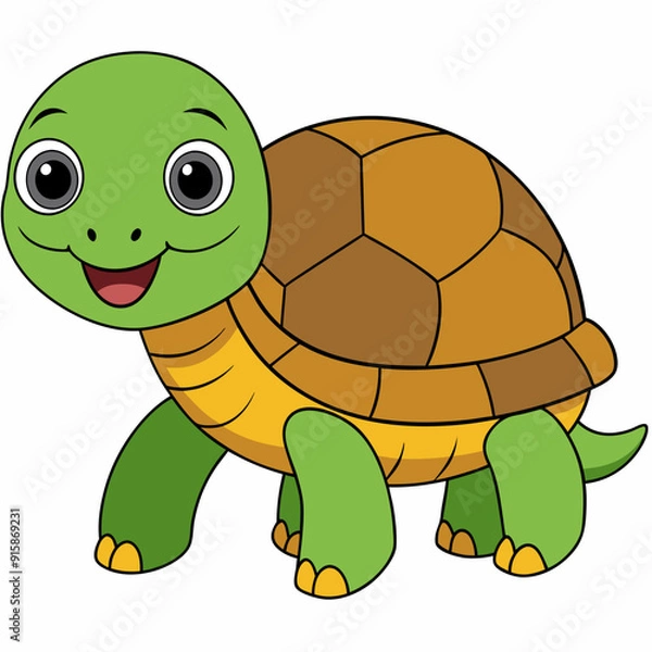 Fototapeta Tortoise art vector illustration