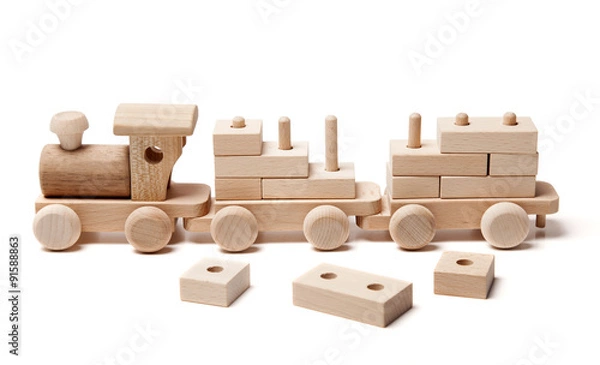 Obraz Wooden train