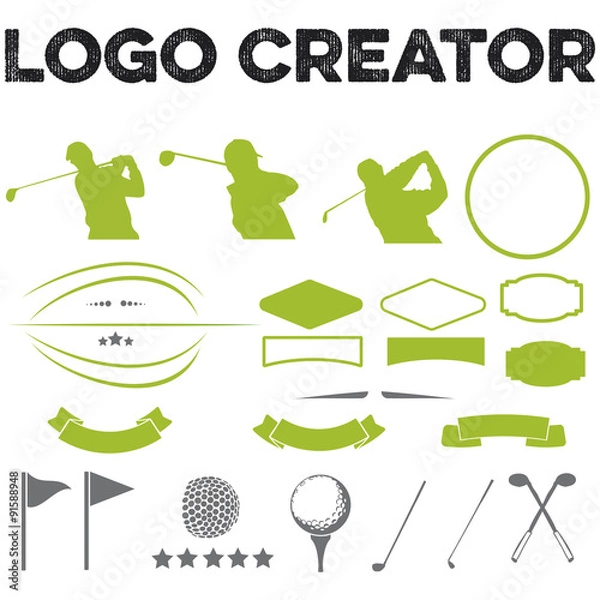 Obraz Golf Logo Creator