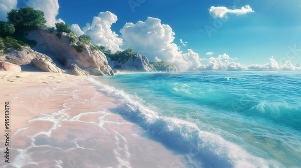 Fototapeta beach with sky