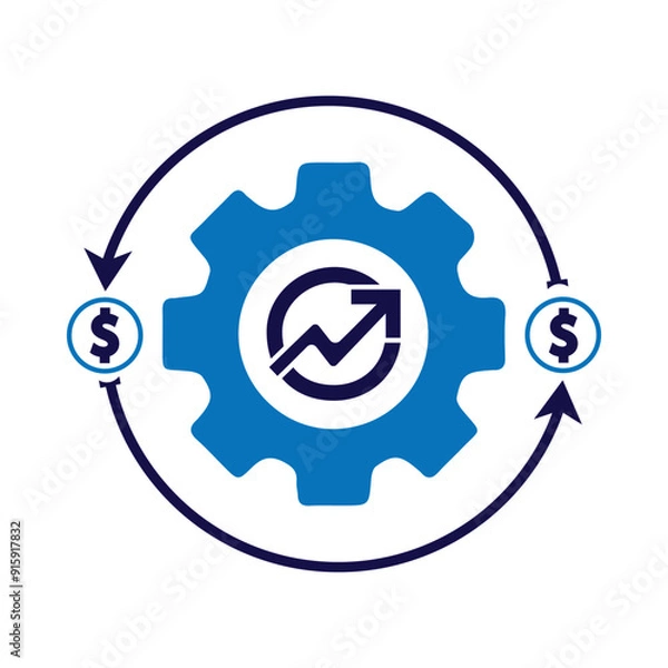 Fototapeta setting, gear, maintenance, optimization icon
