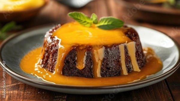 Obraz chocolate cake with orange