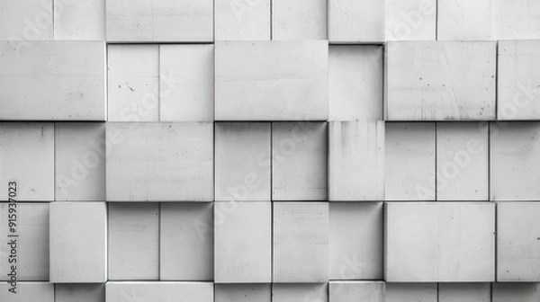 Fototapeta Abstract Concrete Wall with Geometric Pattern