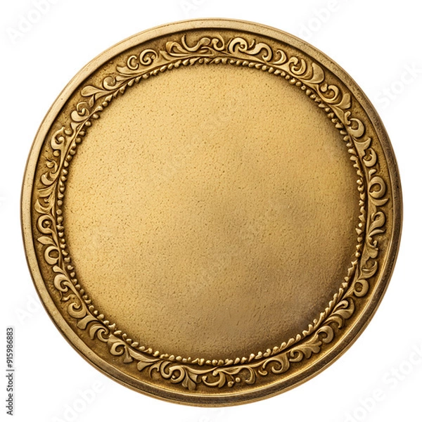Obraz gold coin blank isolated on transparent background