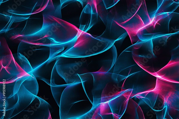Fototapeta colorized photons visualization in waves background wall texture pattern seamless wallpaper