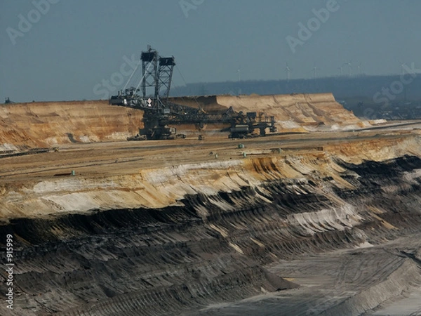 Obraz schaufelradbagger im tagebau