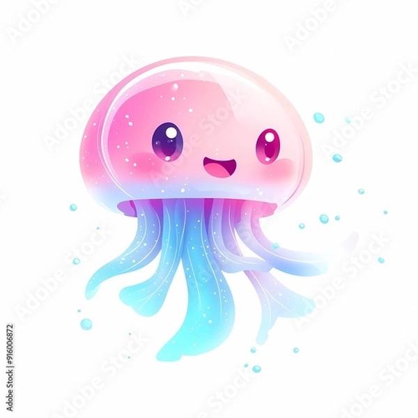 Fototapeta octopus with bubbles