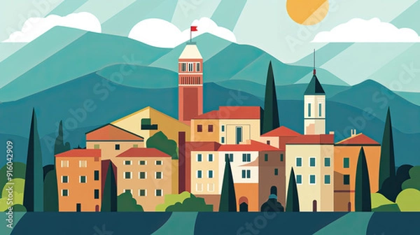 Fototapeta graphic resource about  Italy