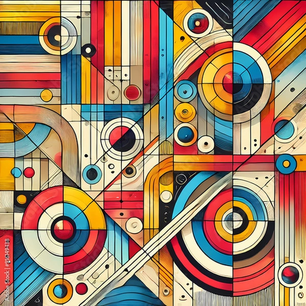 Fototapeta abstract background with geometric shapes