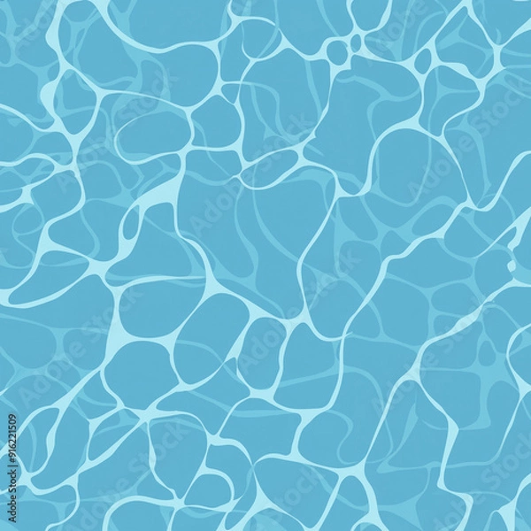 Fototapeta Shiny Water Texture Seamless Pattern - Pool, Sea, Ocean