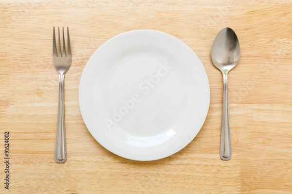 Fototapeta Empty Dish Background / Empty Dish / Empty Dish on Table Background