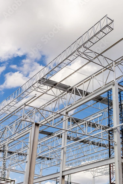 Fototapeta Steel Structure Frame / Steel Structure / Steel Structure Frame Under Construction