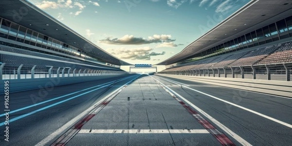 Fototapeta Empty Race Track