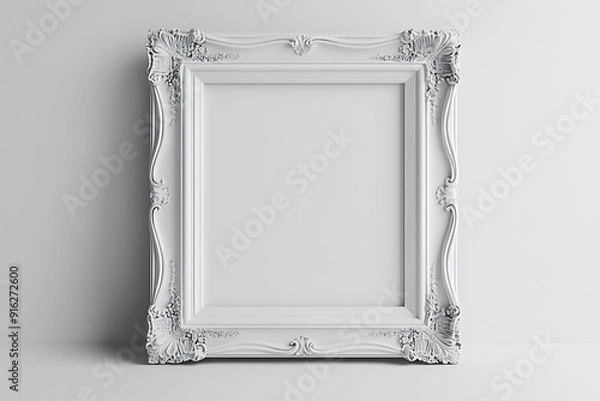 Obraz A white frame with a white background