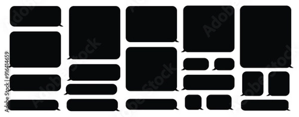 Fototapeta Colorful speech bubbles set