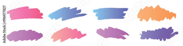 Obraz gradient brush strokes collection