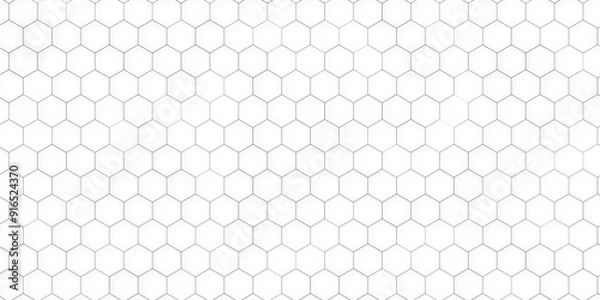 Fototapeta 3d Hexagonal structure futuristic white background and Embossed Hexagon, Honeycomb background. Abstract vector background.