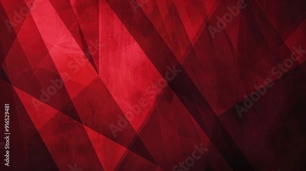 Fototapeta Abstract Background, varying shades of red in a monochromatic scheme, minimalist geometric shapes creating depth and interest