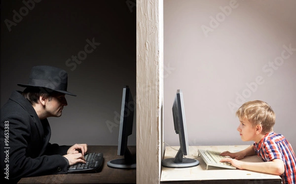 Obraz Dangerous online friendship concept