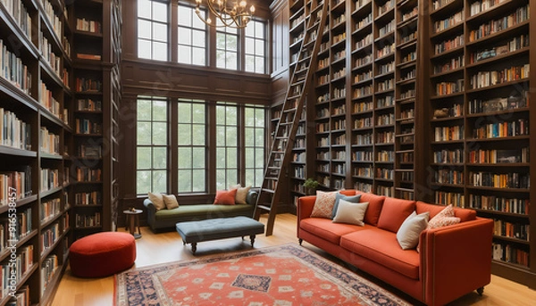 Obraz books in a library