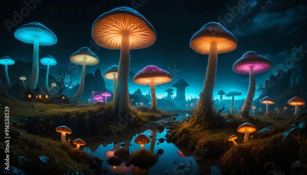 Obraz mushroom planet