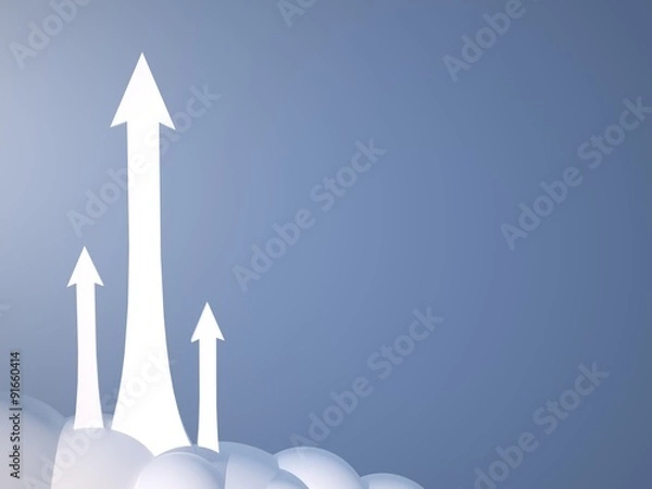 Obraz Flechas subiendo y destacando