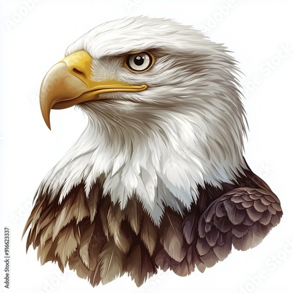 Obraz illustration cool eagle sticker vector