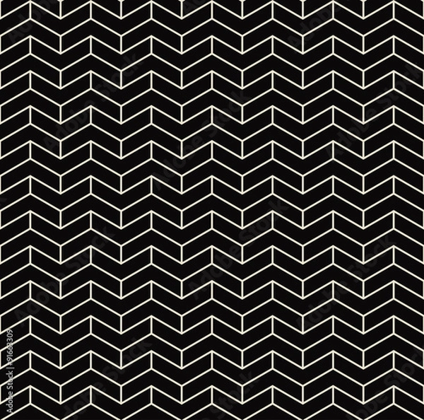 Obraz black and white chevron pattern