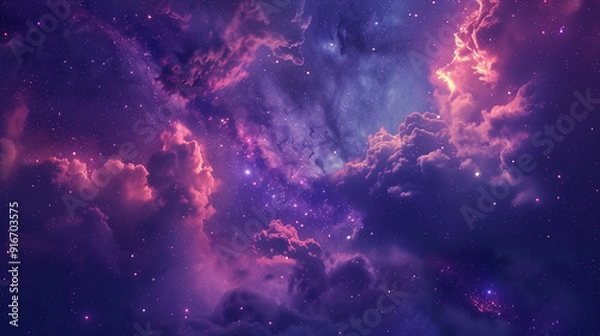 Fototapeta Space galaxy with supernova nebula abstract background.