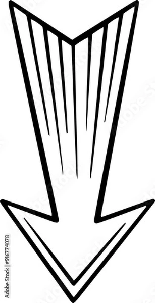 Obraz Abstract directional arrow, pointing arrow design.