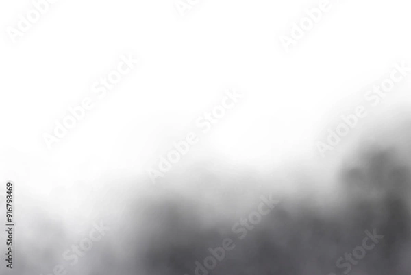 Fototapeta Transparent fog texture with special effects, isolated mist or smoke design element, ideal for aromatherapy concepts, vector PNG with smog or haze background