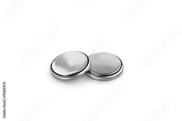 Fototapeta 3Volt Battery on wihte Background