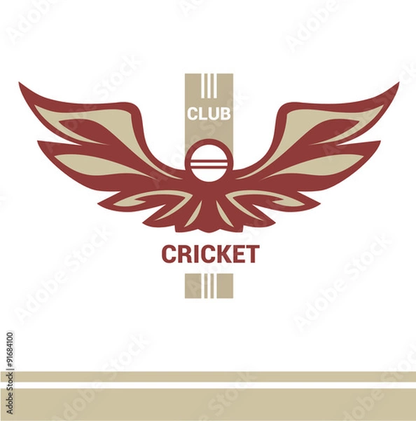 Obraz Vector logo template cricket club.