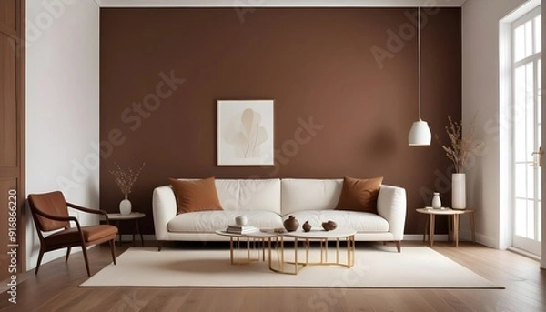 Fototapeta Photo interior modern design room 3d illustration