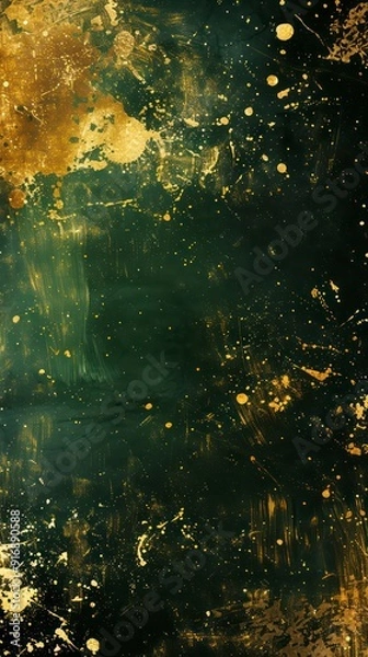 Fototapeta green and gold abstract artistic concept wallpaper with amazing contrast and light
