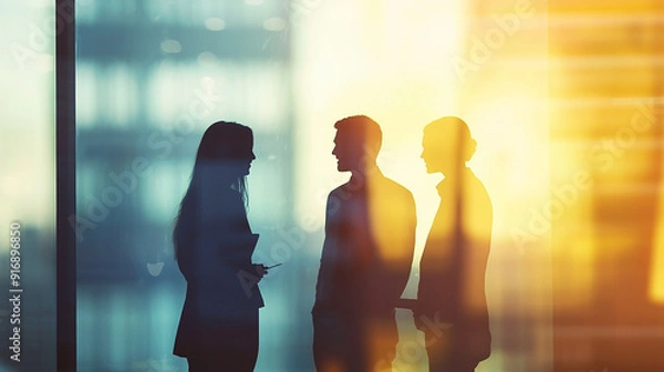 Fototapeta Meeting in office, professional.
Generative AI