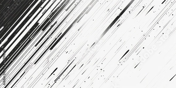 Obraz diagonal line pattern in black on a white background