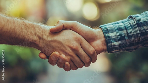 Fototapeta Shaking hands.
Generative AI