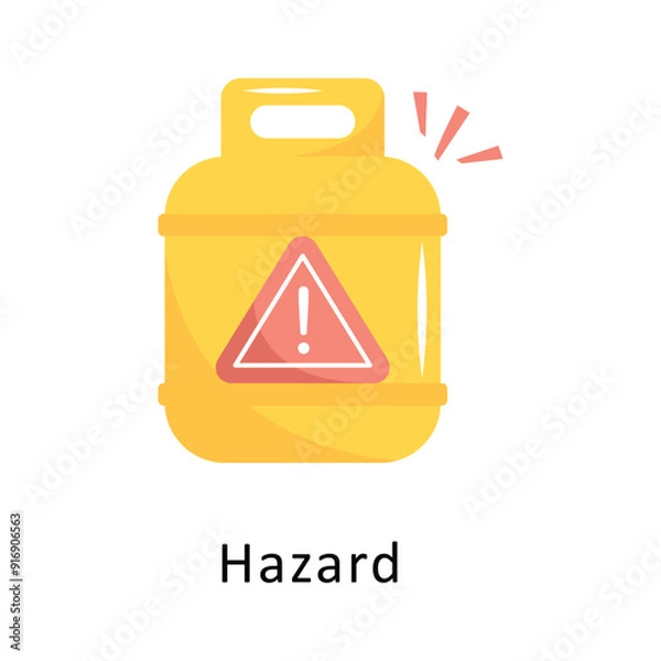 Fototapeta Hazard Vector Flat Icon Design illustration Symbol on White background EPS 10 File 