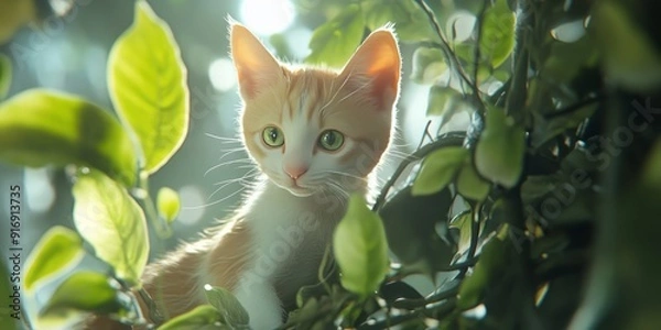 Fototapeta Capturing the Essence of Cuteness and Companionship: A Joyful Pet Portrait with Nikon D850 and Sigma Art 85mm F3.5
