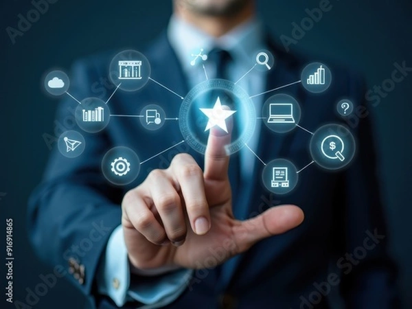 Fototapeta Innovative Business Solutions through Digital Transformation and Analytics