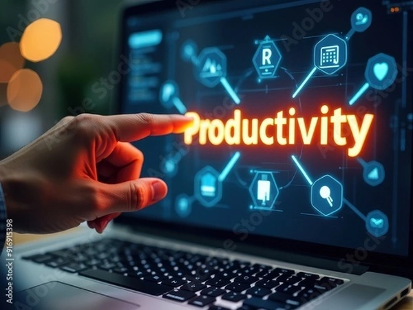 Fototapeta Enhancing Productivity Through Digital Tools and Strategies