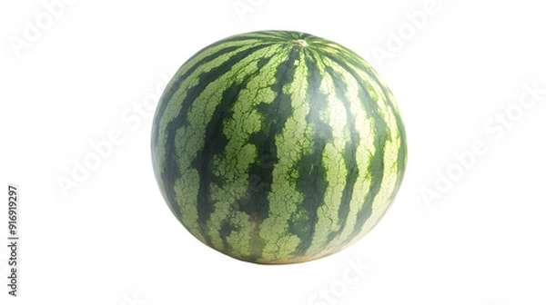 Fototapeta Watermelon isolated on a white background with full depth of field, vivid colors