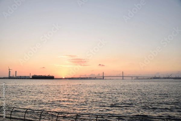 Fototapeta みなとみらいの日の出