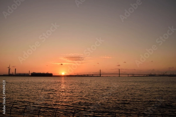 Fototapeta みなとみらいの日の出